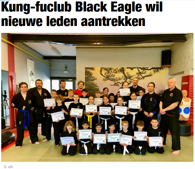 Kung-fuclub Black Eagle wil nieuwe leden aantrekken