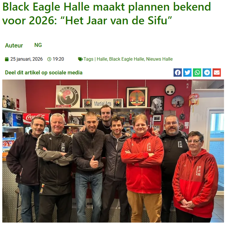 Black Eagle Halle maakt plannen bekend voor 2026: “Het Jaar van de Sifu”
