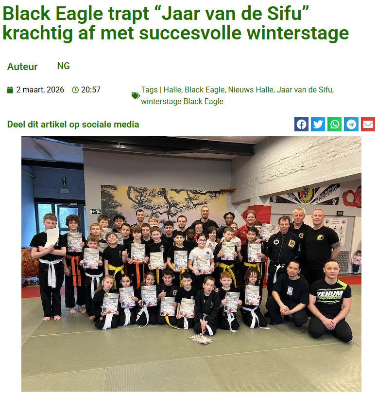 Black Eagle trapt “Jaar van de Sifu” krachtig af met succesvolle winterstage