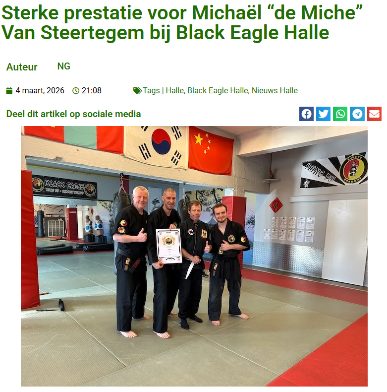 Sterke prestatie voor Michaël “de Miche” Van Steertegem bij Black Eagle Halle