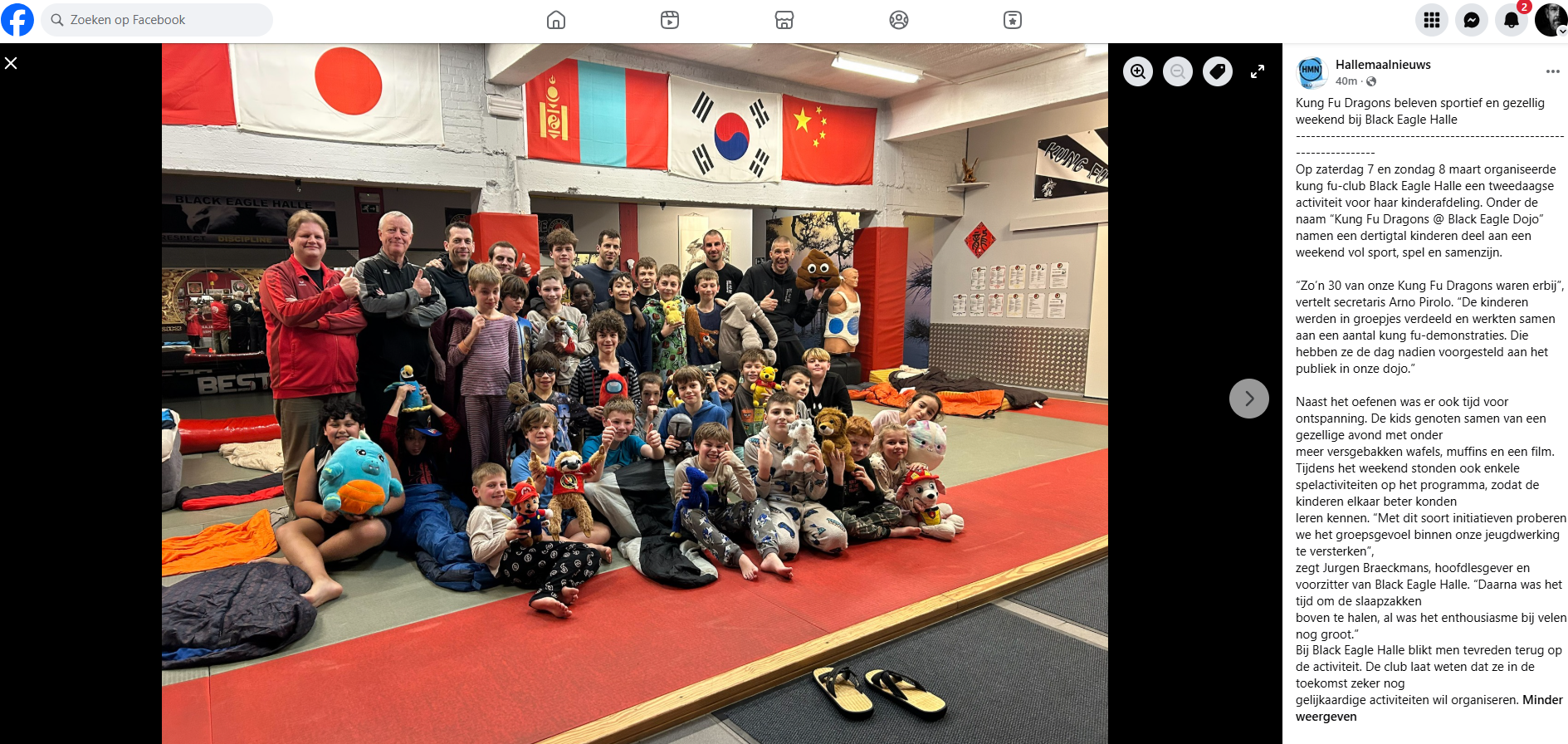 Kung Fu Dragons beleven sportief en gezellig weekend bij Black Eagle Halle