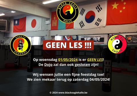 Geen les op 1 mei!