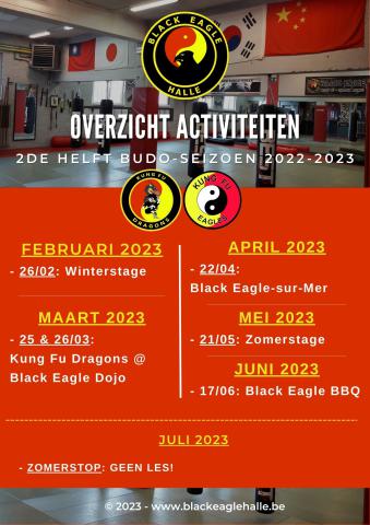 Programma tweede helft budo-seizoen 2022-2023