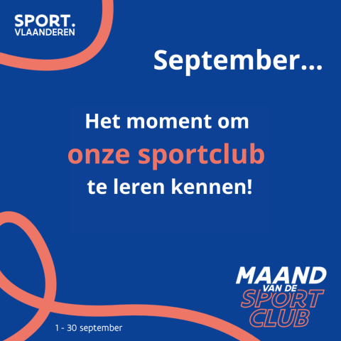September is de Maand van de Sportclub en wij doen mee!
